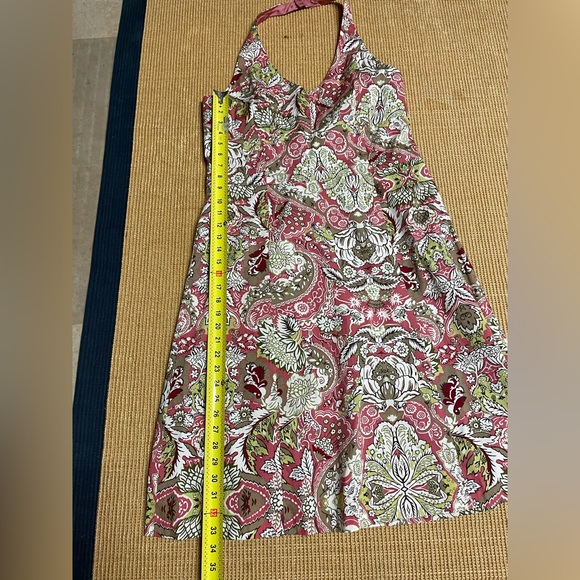 Ann Taylor Halter Dress Size 14 / 18” pit to pit and length 33” cotton, lined - Picture 8 of 13